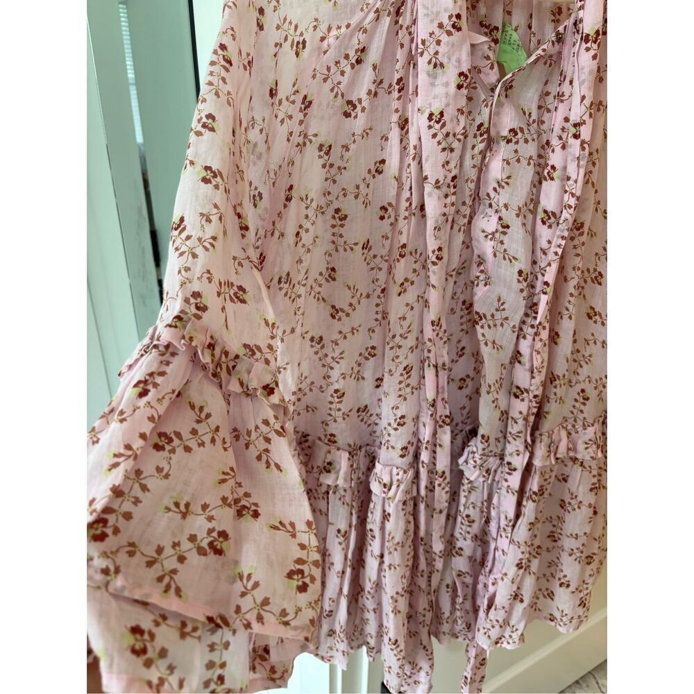 NWOT Yvonne S Linen ANGELICA MINI DRESS, Med $695 - Picture 6 of 11